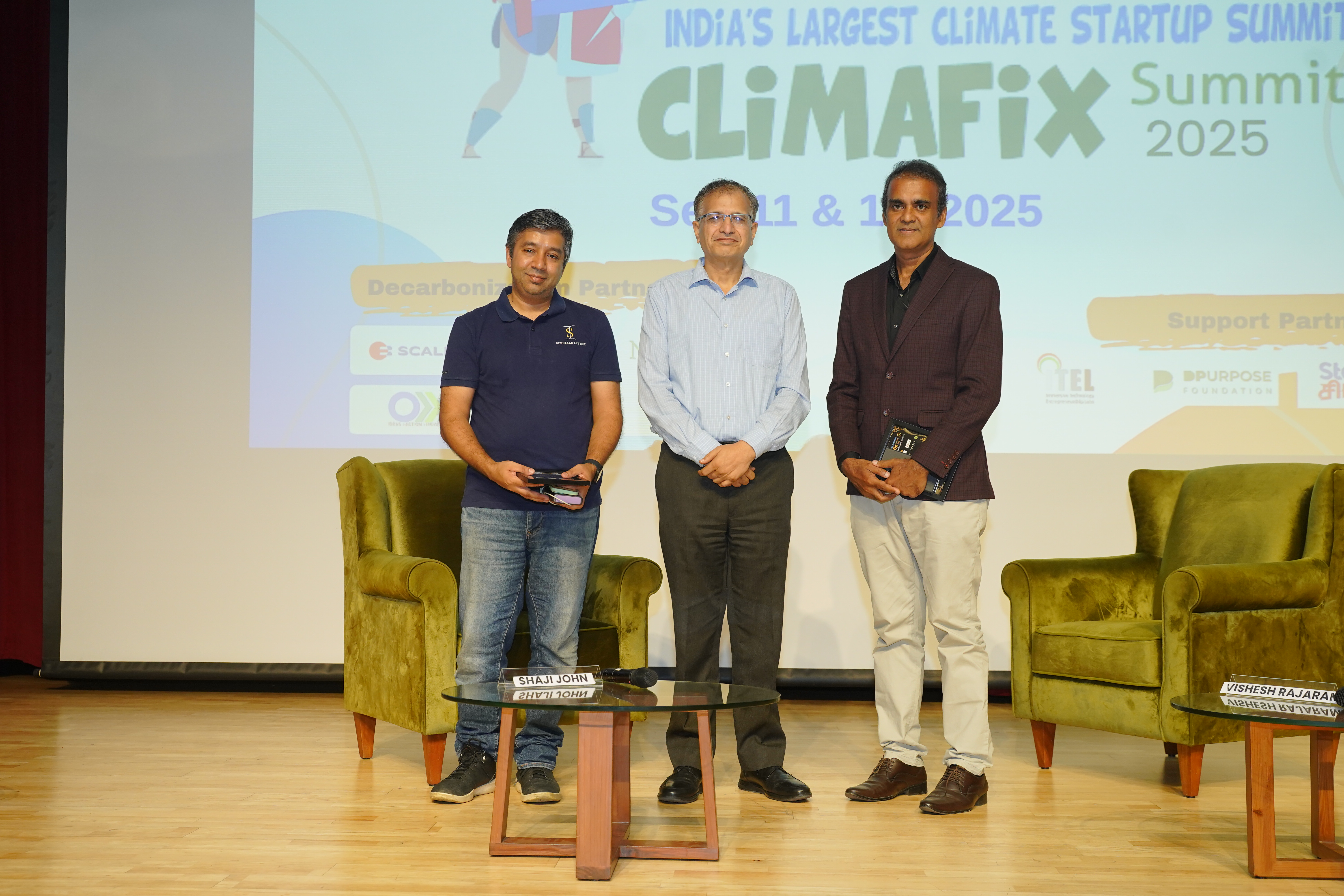 Shaji John & Vishesh Rajaram felicitation - Impact talk @ CLIMAFIX Summit 2025