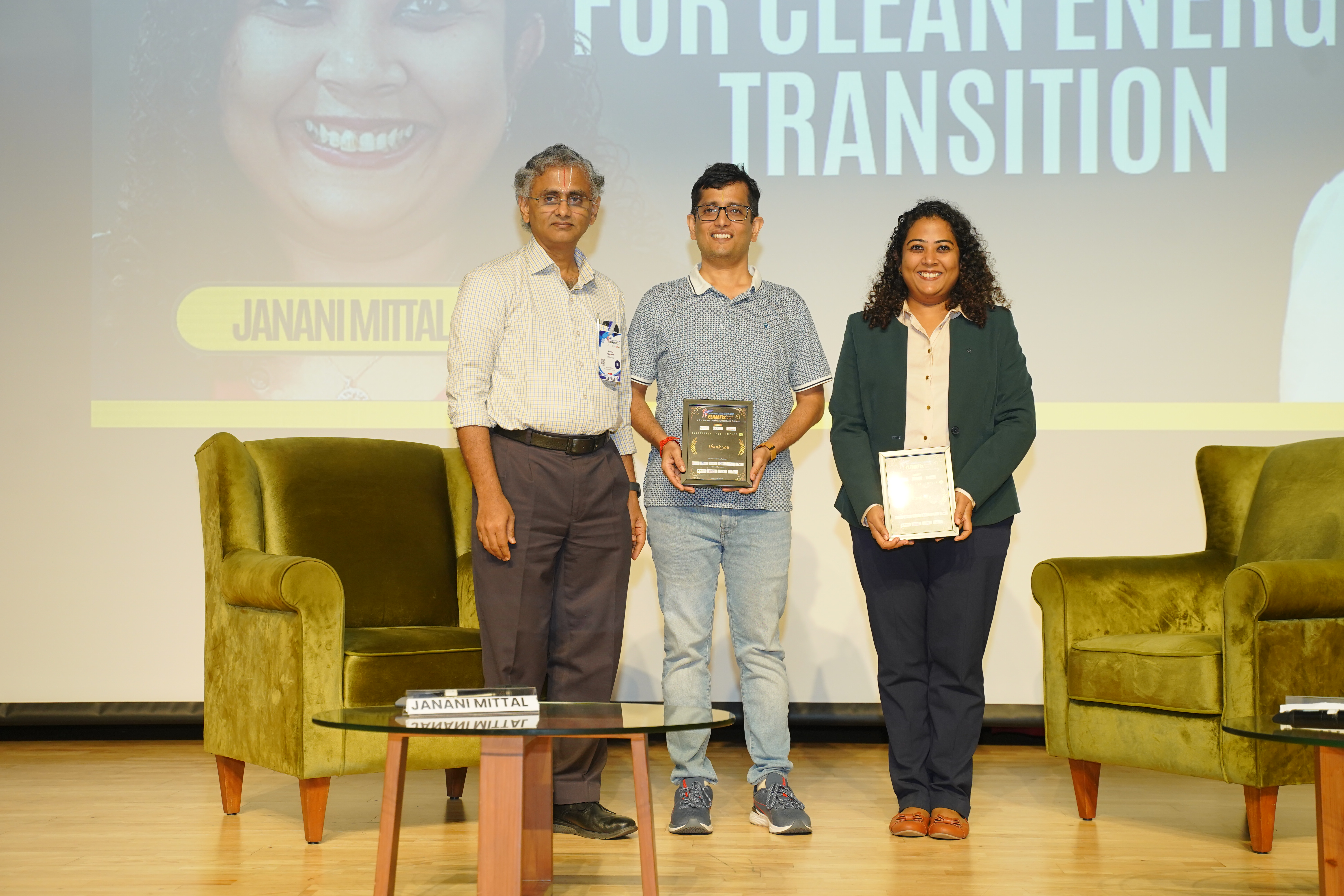 Janani Mittal & Satya Seshadri felicitation - Impact talk @ CLIMAFIX Summit 2025
